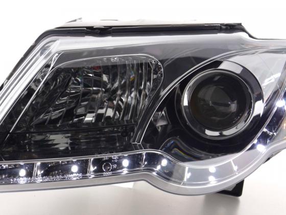 Scheinwerfer Set Daylight LED TFL-Optik VW Passat Typ 3C 05- chrom Scheinwerfer Set Daylight LED TFL-Optik VW Passat Typ 3C 05- chrom